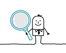 man &amp; magnifying glass